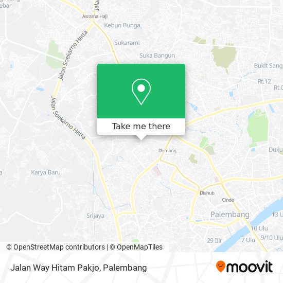 Jalan Way Hitam Pakjo map