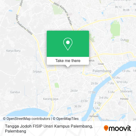 Tangga Jodoh FISIP Unsri Kampus Palembang map