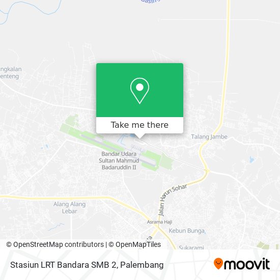 Stasiun LRT Bandara SMB 2 map