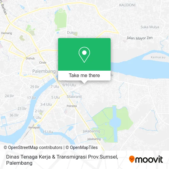 Dinas Tenaga Kerja & Transmigrasi Prov.Sumsel map