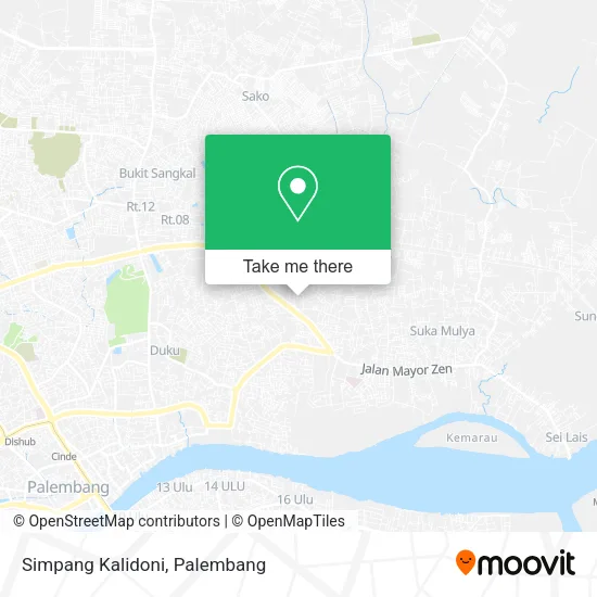 Simpang Kalidoni map