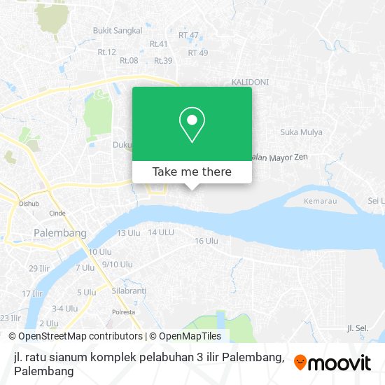 jl. ratu sianum komplek pelabuhan 3 ilir Palembang map