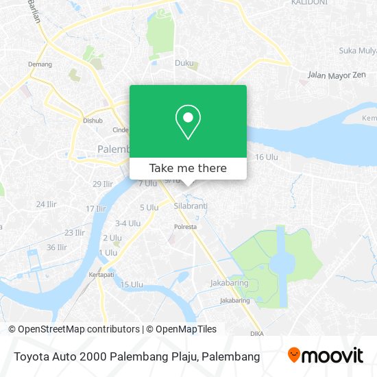 Toyota Auto 2000 Palembang Plaju map
