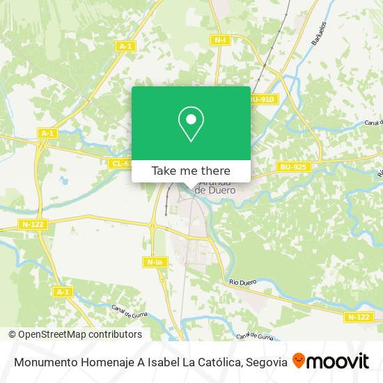 mapa Monumento Homenaje A Isabel La Católica