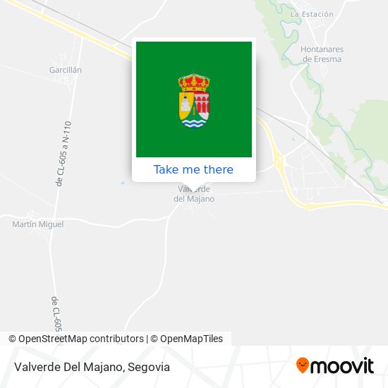 mapa Valverde Del Majano