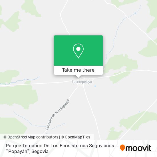 mapa Parque Temático De Los Ecosistemas Segovianos ""Popayán""