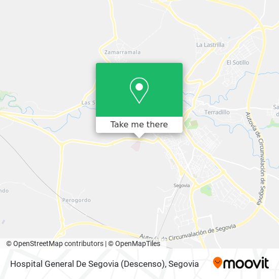 Hospital General De Segovia (Descenso) map