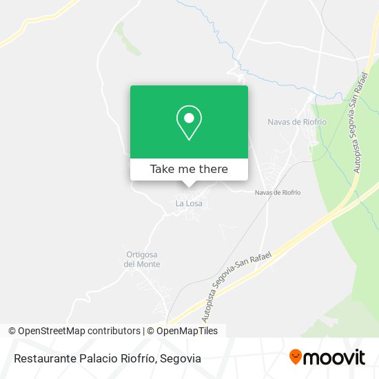 Restaurante Palacio Riofrío map
