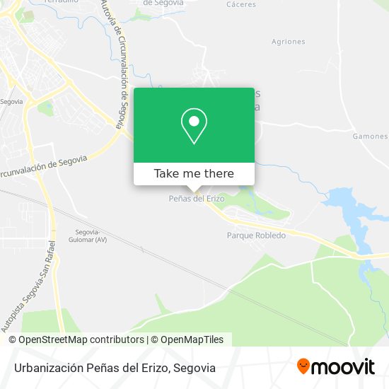 Urbanización Peñas del Erizo map