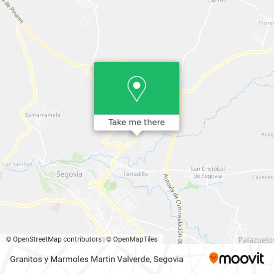 mapa Granitos y Marmoles Martin Valverde