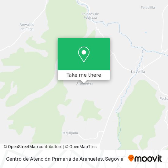 mapa Centro de Atención Primaria de Arahuetes