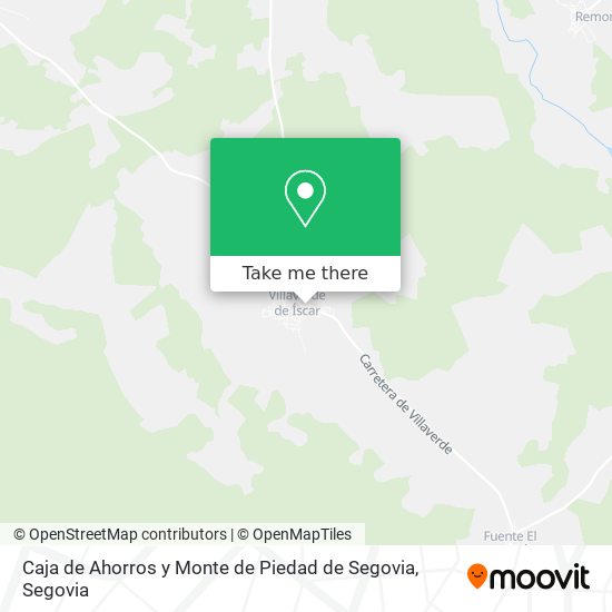 mapa Caja de Ahorros y Monte de Piedad de Segovia