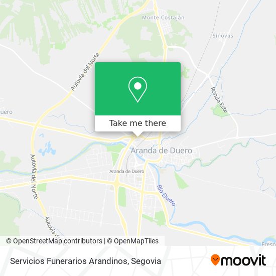 Servicios Funerarios Arandinos map