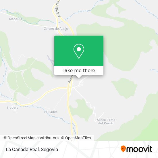 La Cañada Real map