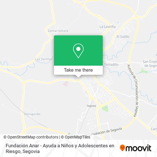 Fundación Anar - Ayuda a Niños y Adolescentes en Riesgo map