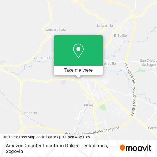 Amazon Counter-Locutorio Dulces Tentaciones map