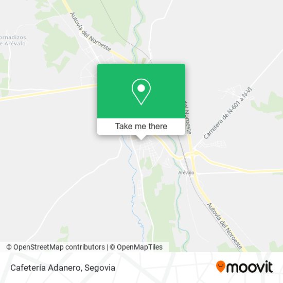 Cafetería Adanero map