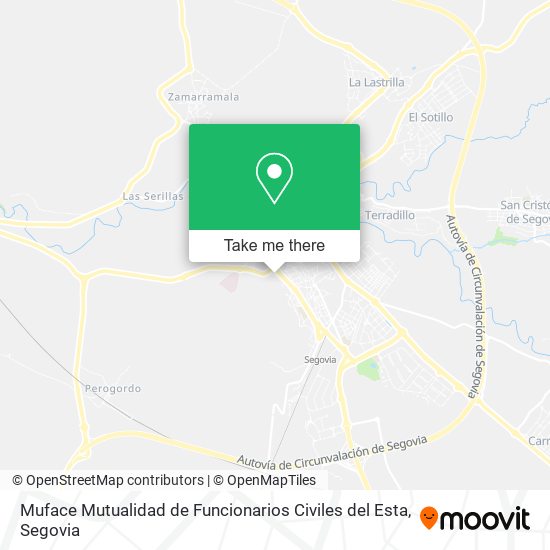 Muface Mutualidad de Funcionarios Civiles del Esta map