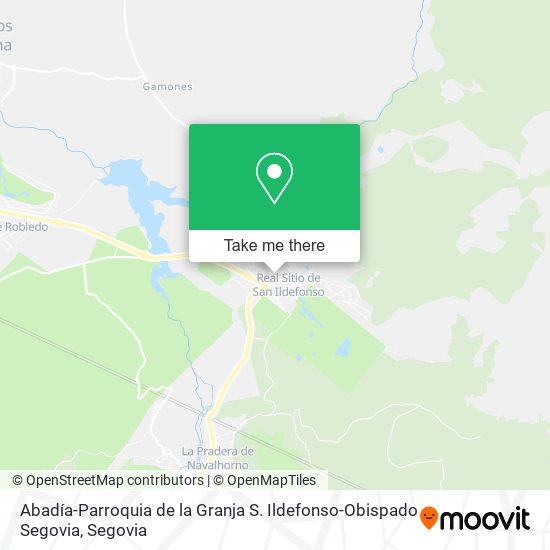Abadía-Parroquia de la Granja S. Ildefonso-Obispado Segovia map
