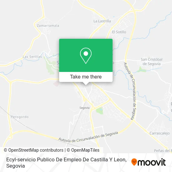 Ecyl-servicio Publico De Empleo De Castilla Y Leon map
