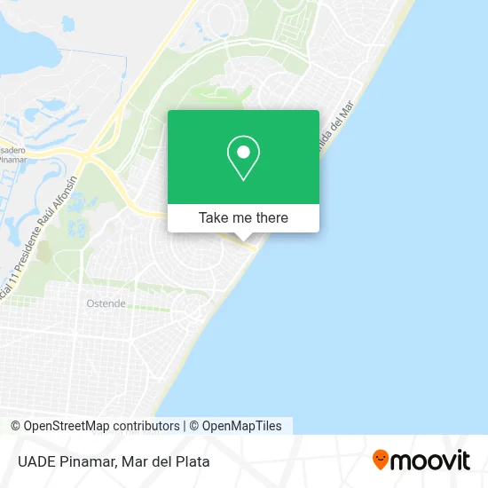 UADE Pinamar map