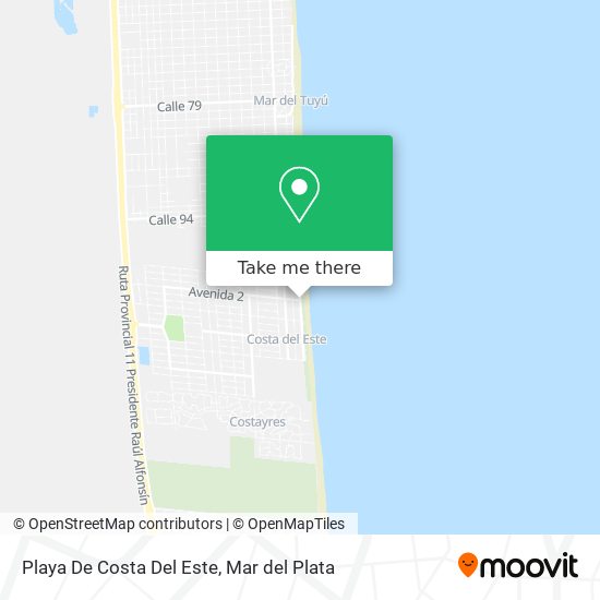 Playa De Costa Del Este map