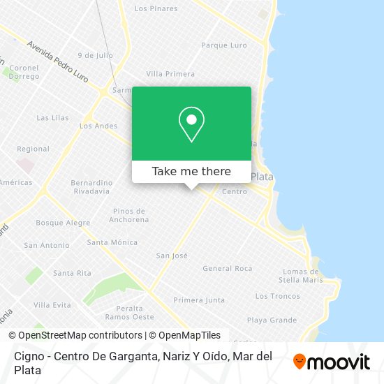 Cigno - Centro De Garganta, Nariz Y Oído map