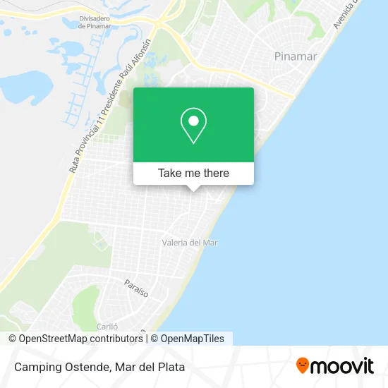 Camping Ostende map