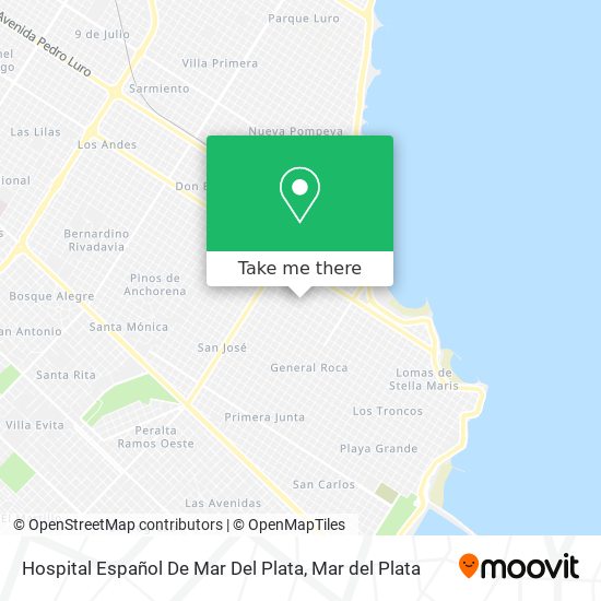 Hospital Español De Mar Del Plata map