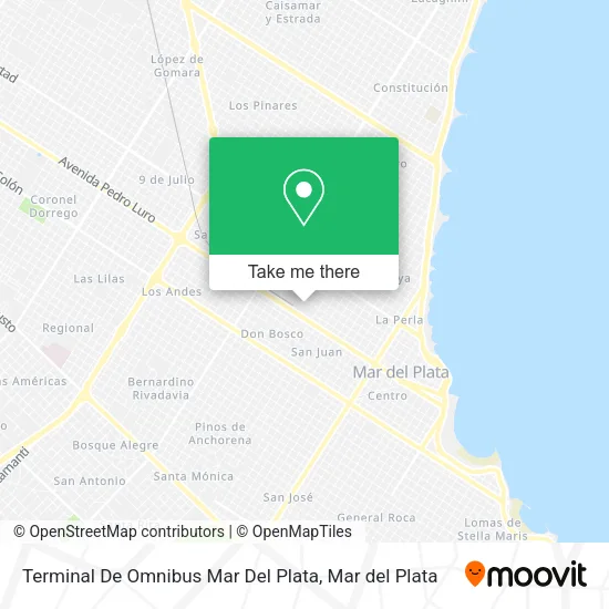 Terminal De Omnibus Mar Del Plata map