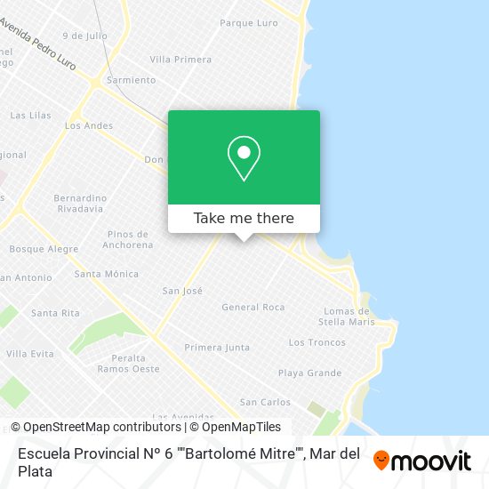 Escuela Provincial Nº 6 ""Bartolomé Mitre"" map