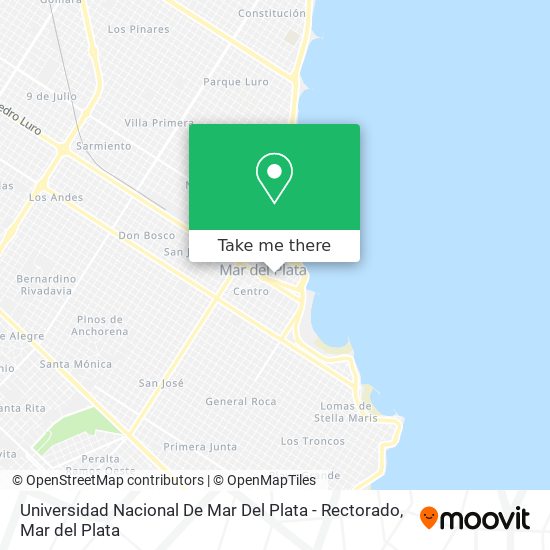 Universidad Nacional De Mar Del Plata - Rectorado map