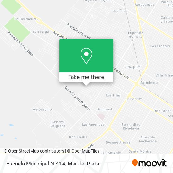 Mapa de Escuela Municipal N.º 14