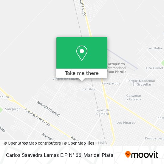 Carlos Saavedra Lamas E.P N° 66 map