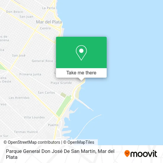 Parque General Don José De San Martín map