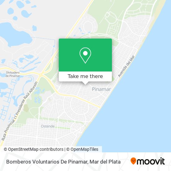 Mapa de Bomberos Voluntarios De Pinamar
