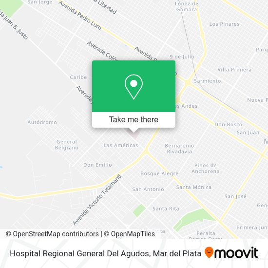 Hospital Regional General Del Agudos map