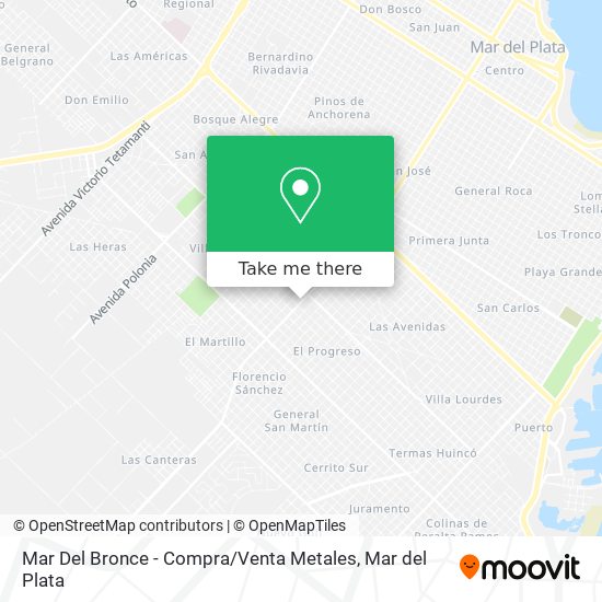 Mar Del Bronce - Compra / Venta Metales map