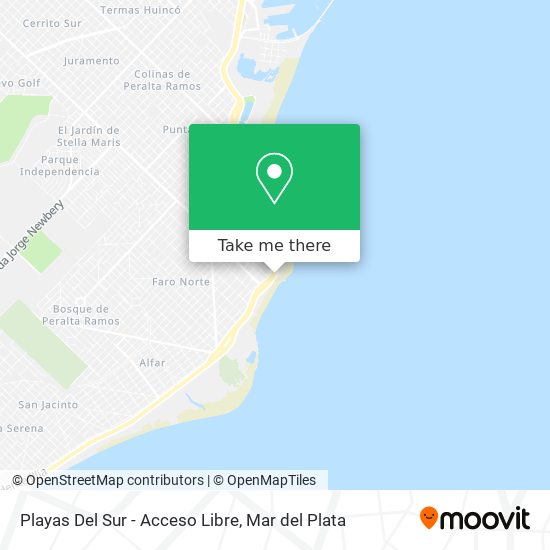 Playas Del Sur - Acceso Libre map