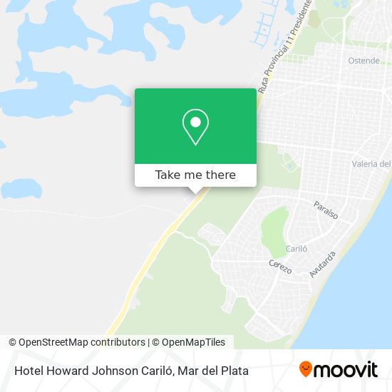 Hotel Howard Johnson Cariló map