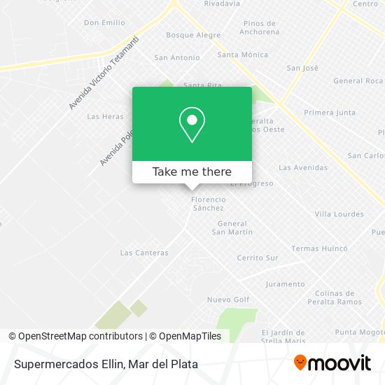 Supermercados Ellin map
