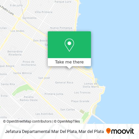 Mapa de Jefatura Departamental Mar Del Plata