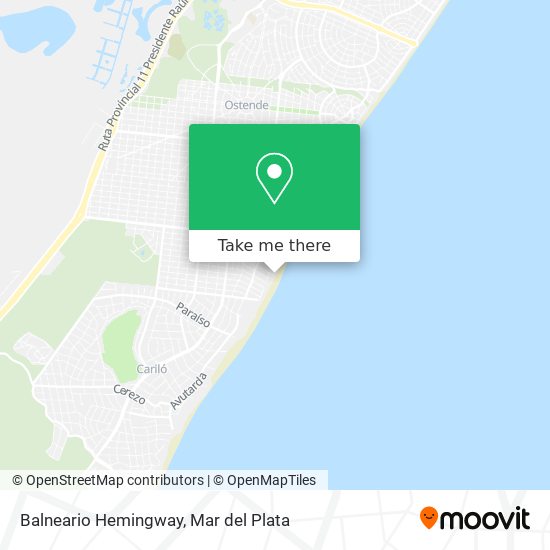 Balneario Hemingway map