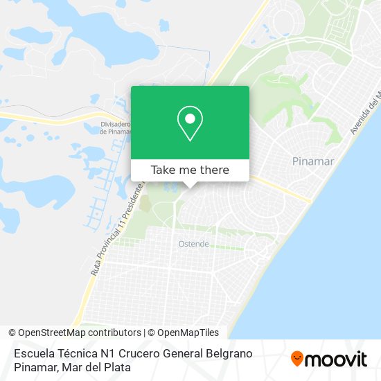 Escuela Técnica N1 Crucero General Belgrano Pinamar map