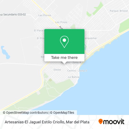Artesanias-El Jaguel Estilo Criollo map