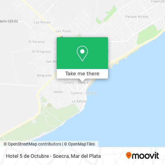 Hotel 5 de Octubre - Soecra map