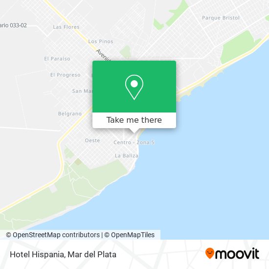 Hotel Hispania map