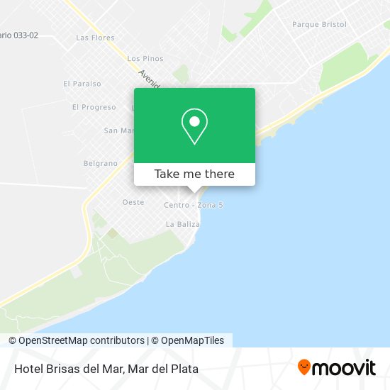 Hotel Brisas del Mar map