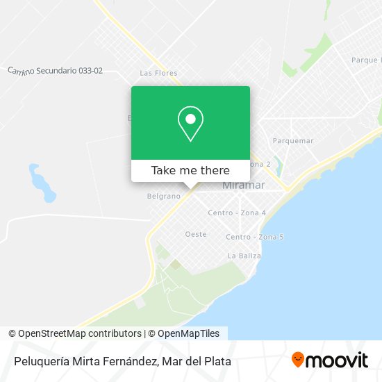 Mapa de Peluquería Mirta Fernández