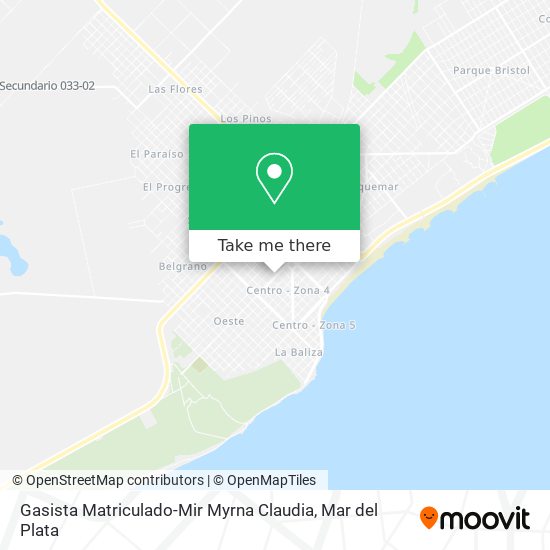 Mapa de Gasista Matriculado-Mir Myrna Claudia